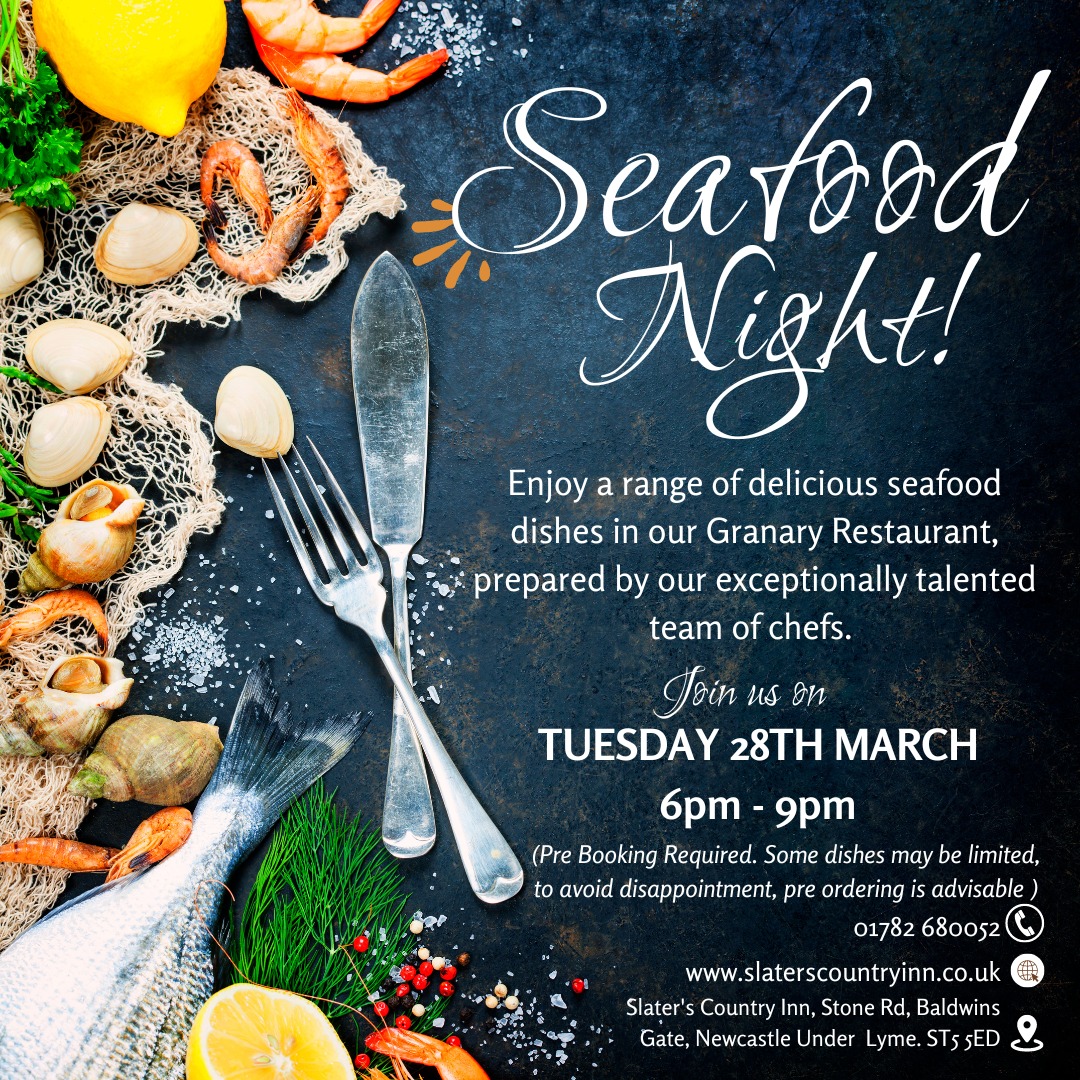 Seafood night at Slater's Country Inn